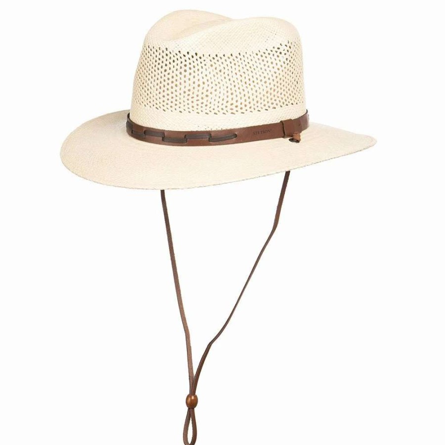 Straw Cowboy Hats * | Stetson Hats Outdoor Airway Panama 3In. Brim Hat