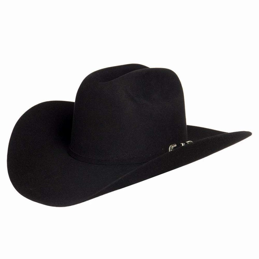 Felt Cowboy Hats * | Stetson Hats 6X Skyline Black 4 1/4In Brim Pre-Creased Felt Cowboy Hat