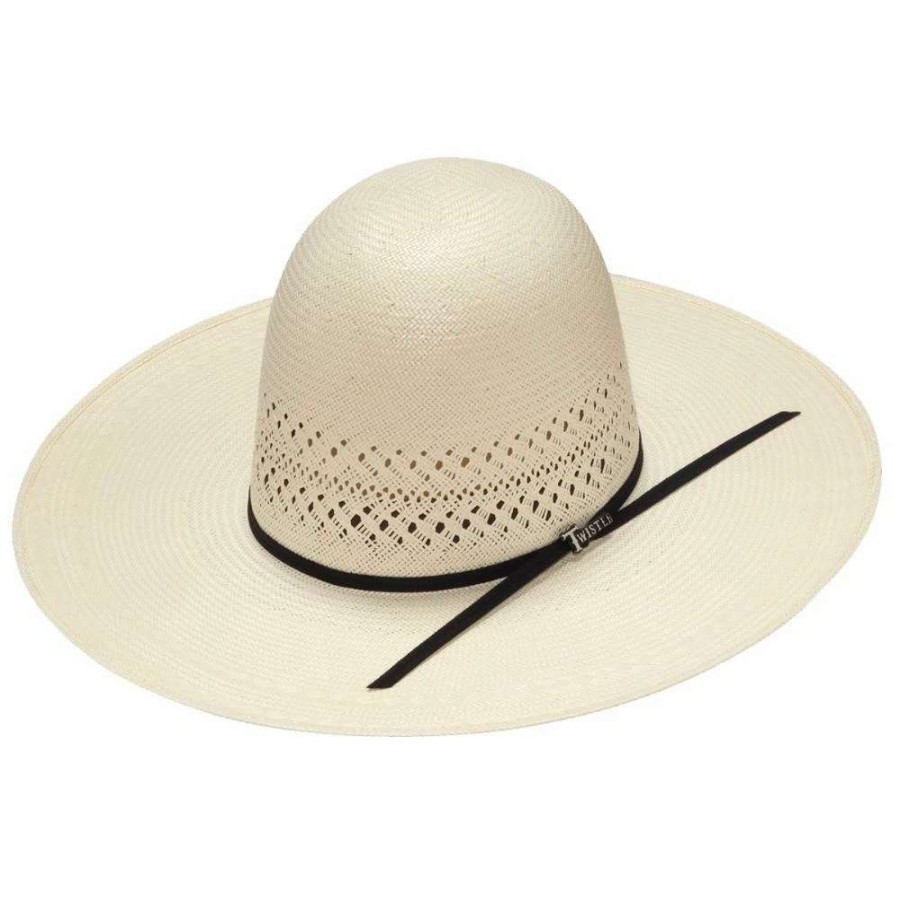 Straw Cowboy Hats * | Nrs 20X Ivory Shantung 4 1/4 Inch Brim Open Crown Straw Cowboy Hat