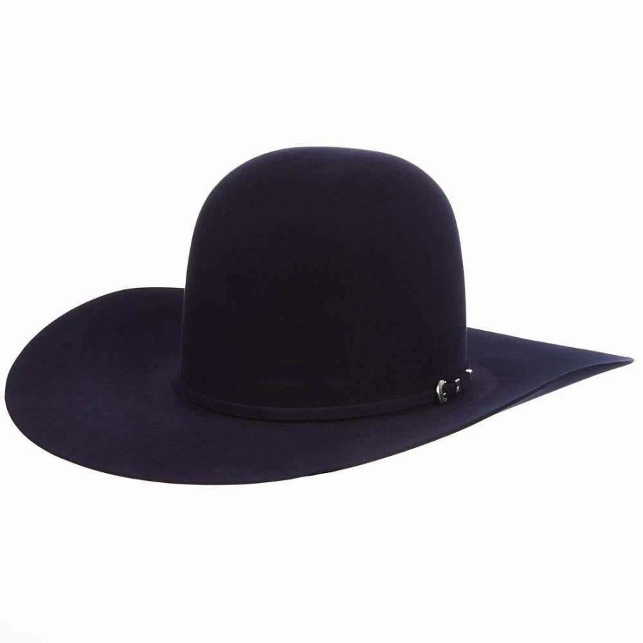 Felt Cowboy Hats * | Rodeo King 10X Sapphire 4 1/2In. Brim Self Band Open Crown Felt Cowboy Hat