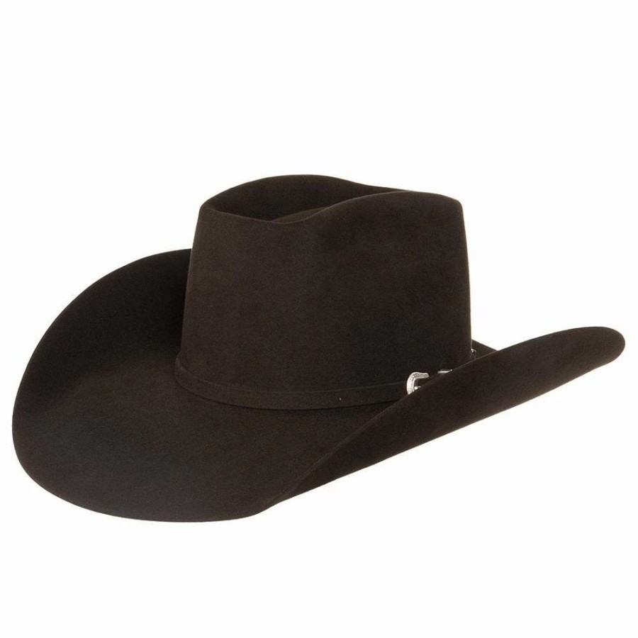 Felt Cowboy Hats * | American Hats 7X Chocolate Open Crown 4-1/4 Brim Felt Cowboy Hat