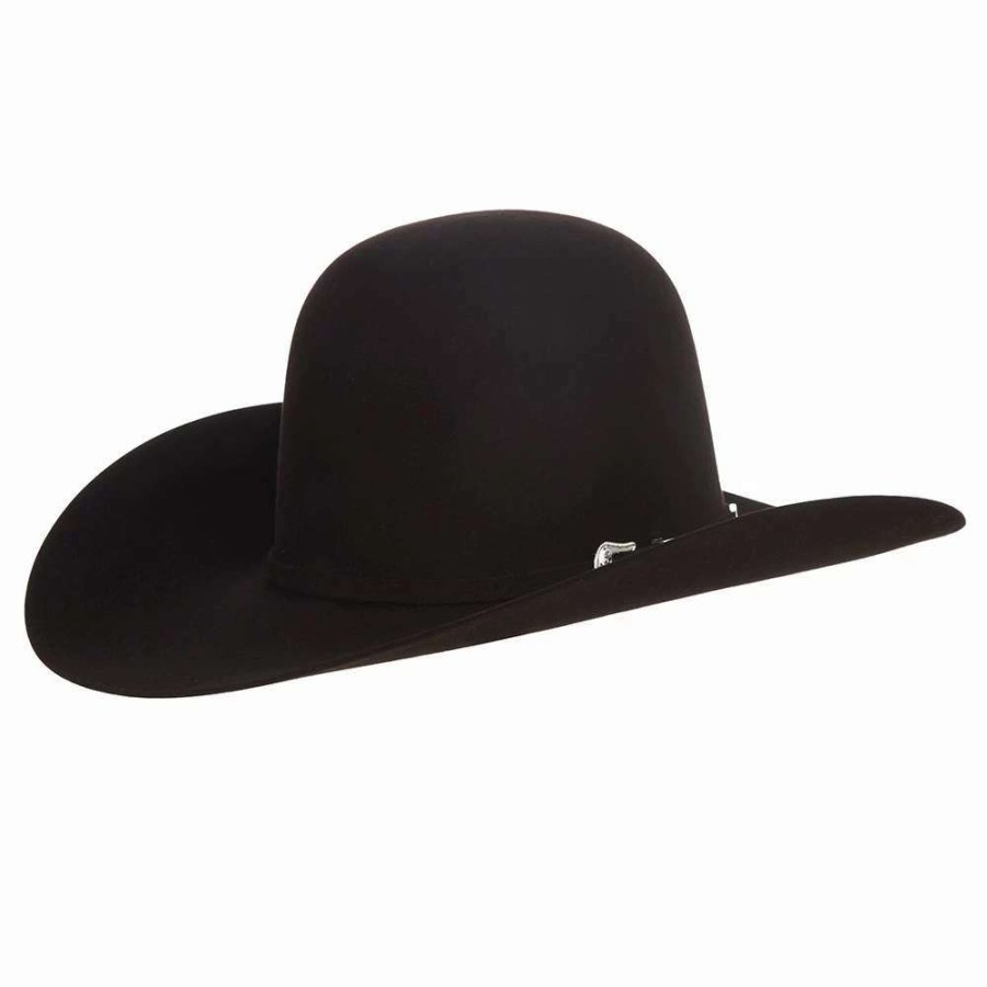 Felt Cowboy Hats * | American Hats Ahc 10X Black Cherry Self Band 4 1/4In. Brim Round Oval Open Crown Felt Cowboy Hat