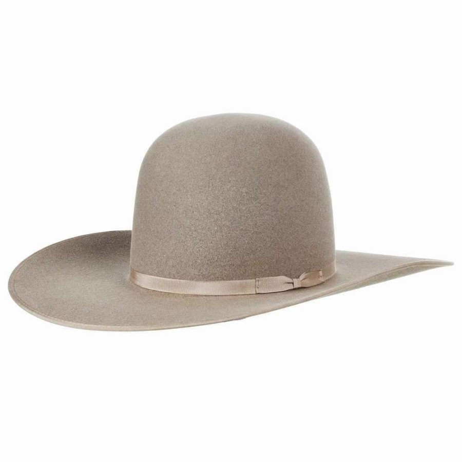 Felt Cowboy Hats * | Rodeo King 7X Ash/Natural Bound Edge Open Crown 4-1/2In. Brim Natural Band Felt Cowboy Hat