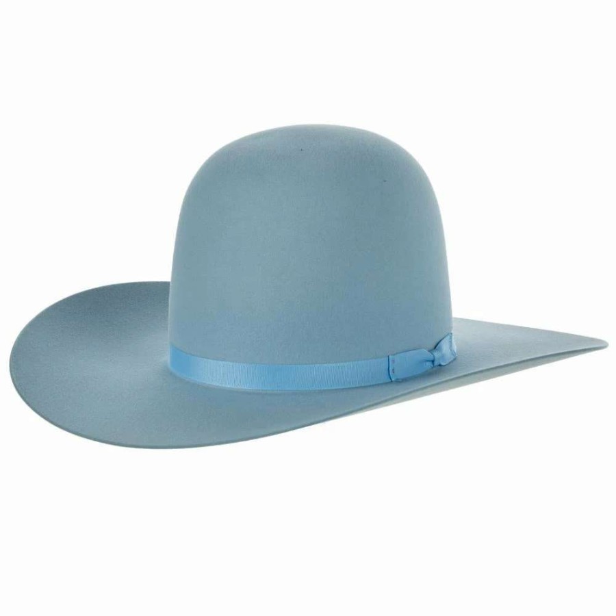 Felt Cowboy Hats * | Rodeo King 7X Powder Blue 4 Inch Brim Open Crown Felt Hat