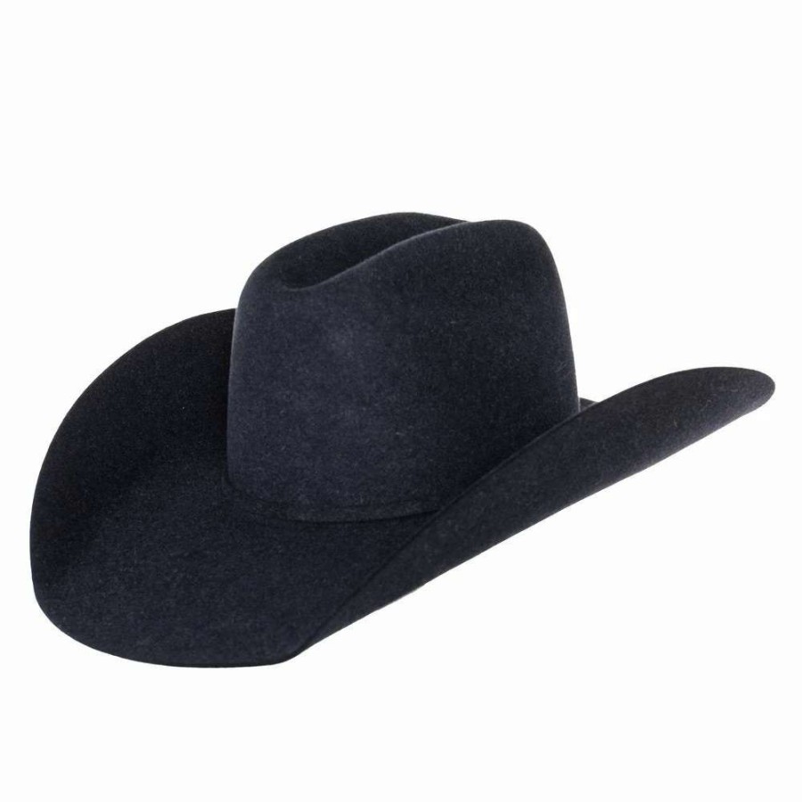 Felt Cowboy Hats * | Rodeo King 7X Denim 4 1/2In. Brim Open Crown Self Band Felt Cowboy Hat