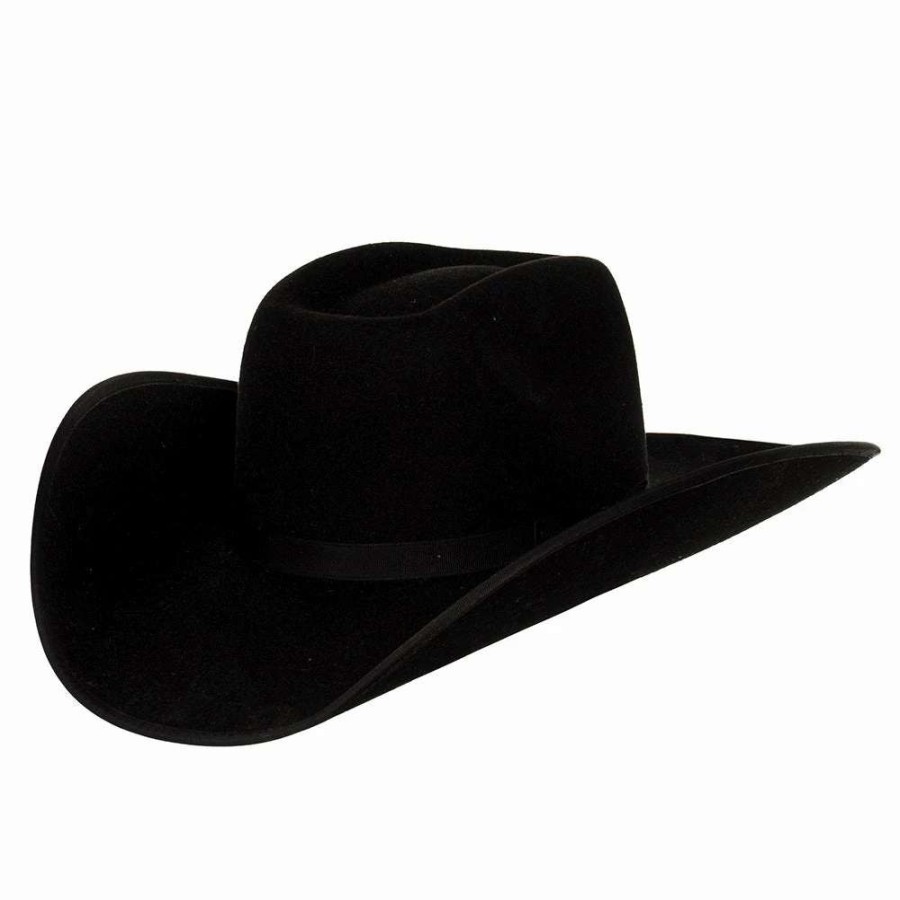 Felt Cowboy Hats * | Resistol Resistol 4X Tuff Hedeman Holt B Black Felt Cowboy Hat