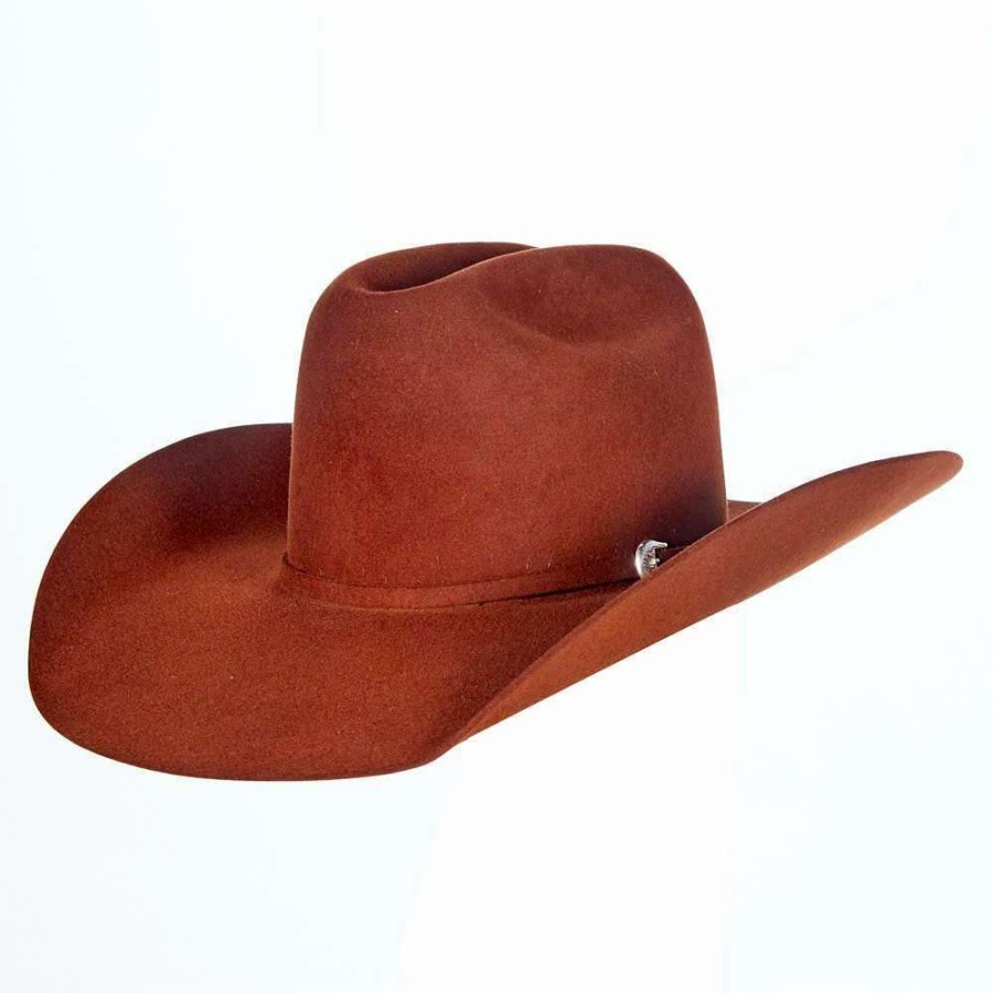 Felt Cowboy Hats * | Resistol 6X Rust Midnight 4 1/4In. Brim Open Crown Felt Hat